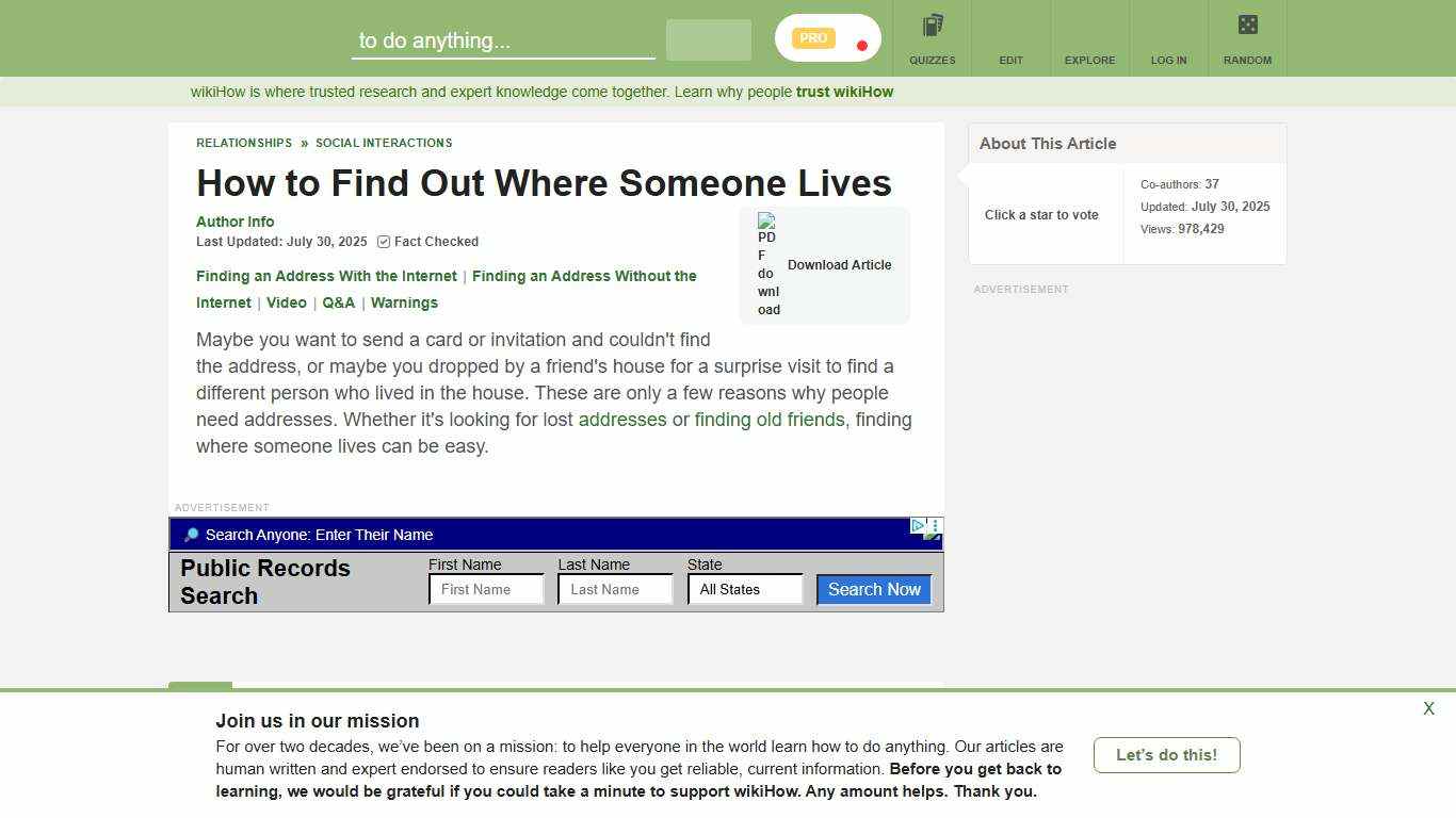 How to Find Out Where Someone Lives: 8 Steps (with Pictures)