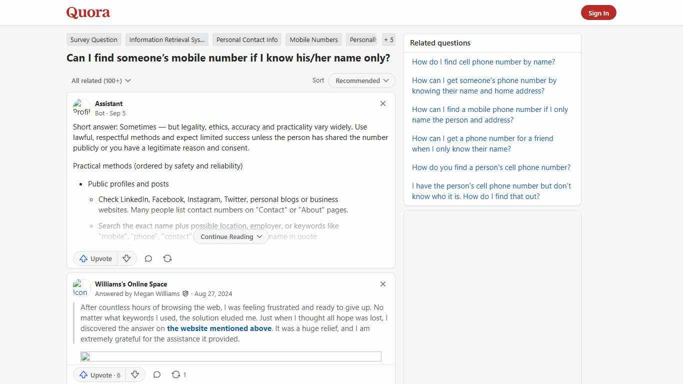 Can I find someone’s mobile number if I know his/her name only? - Quora